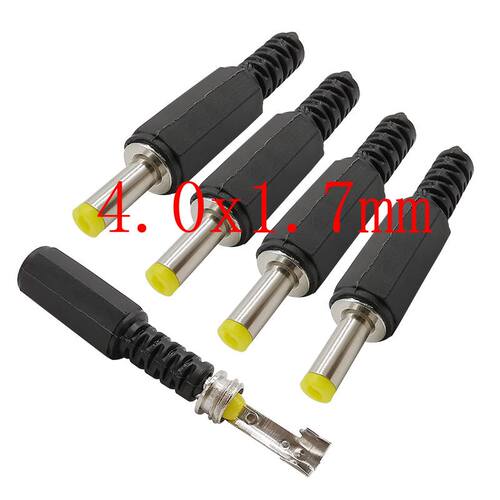 20/10/5Pcs 4.0x1.7mm 4.0*1.7mm DC Power Male Plug Jack  W