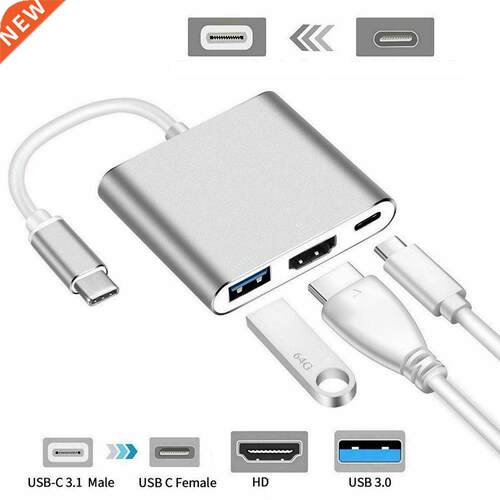Type C USB C High Speed 3 Port Multi Splitter Adapter For Le