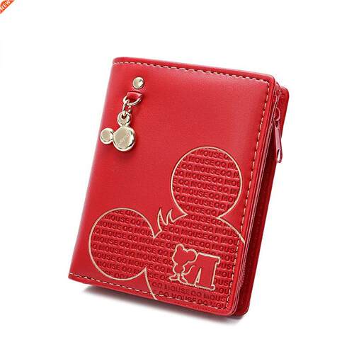 Women Small Wallet Cartoon Mickey Cute Coin Purse Hasp Card
