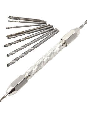 Double Heed Copper Handle Twist Drill With 10Pcs HSS White