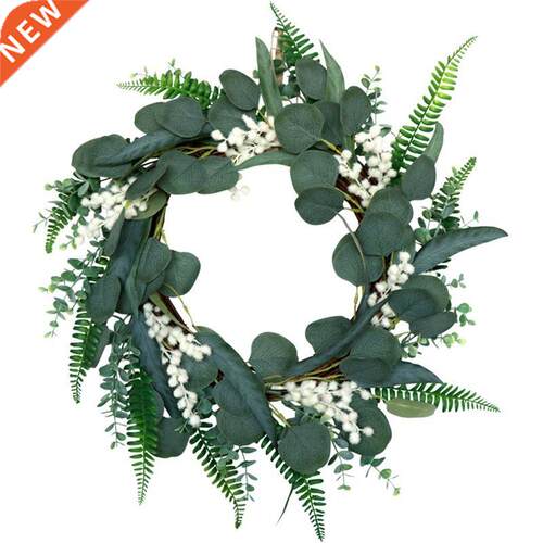 rtificil Euclyptus with Ferns Green Lef Wreth for Sprin
