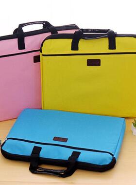 Portable document bag canvas A4 office zipper bag large capa