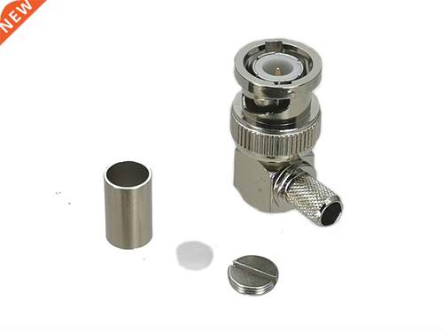 10Pcs Connector BNC Male plug Right angle Crimp For RG8X RG-