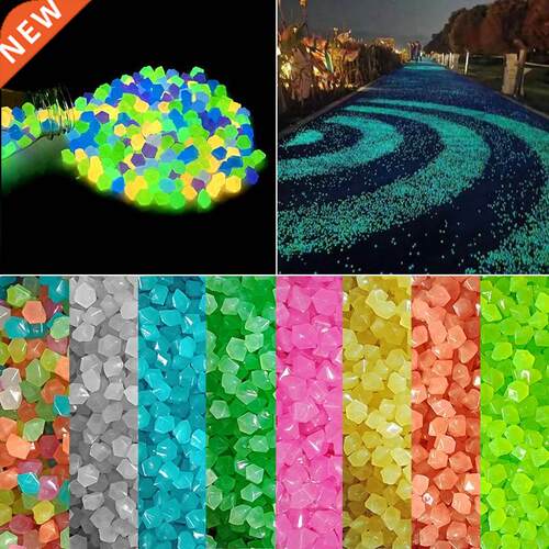 50/100/200Pcs Luminous Stones Fish Tank Aquarium Ornament Gl