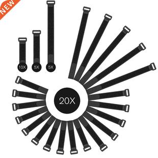 20 Cable Ties Reusable Fastening Wire Organizer Zip Ties Vel