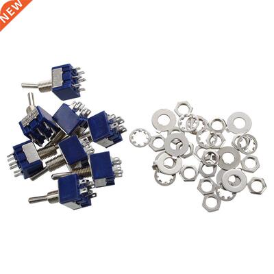 8 Pcs AC 125V 6A Amps ON/OFF/ON 3 Position DPDT Switch