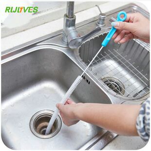 Home Bendable Sink Tub Tet Dredge Pipe Snake Brush Tools Bat