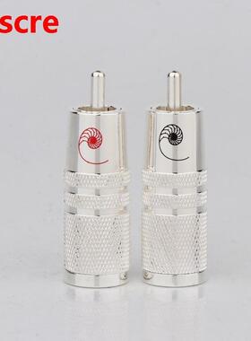 Preffair R1702 4pcs RCA Silver Plug 8mm Cable Audio Phono Co