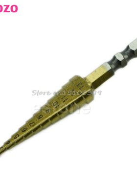 Hot Unique 3MM-13MM Titanium Coated 11Step Drill 1/4 HSS He