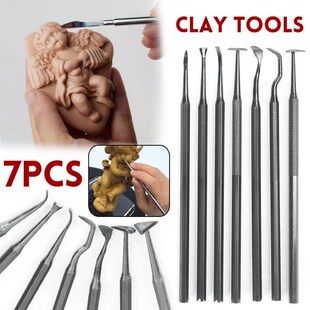 7pcs Clay Sculpting Kit Sculpt Smoothing Wax Carving Pottery