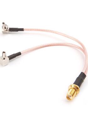 Y Type SMA Female Jack To TS9 & CRC9 Male 2 Plugs Splitt
