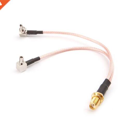 Y Type SMA Female Jack To TS9 & CRC9 Male 2 Plugs Splitt