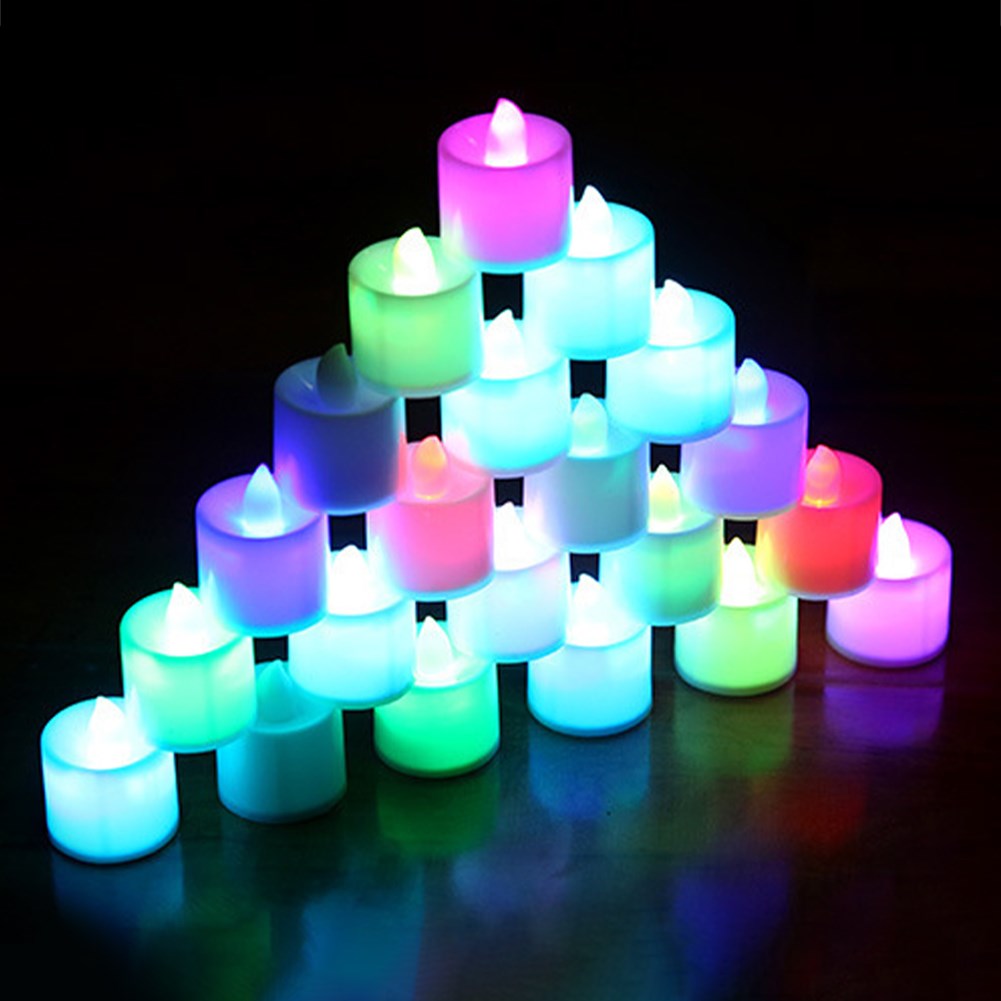 24pcs 7 Colors Fast Flickering Wedding Electric Home Decorat