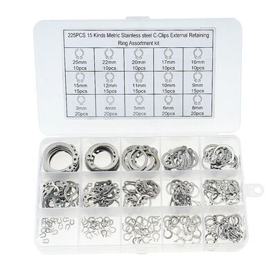 225PCS/BOX -25mm 04 Stainless Steel Internal Circlip Retai