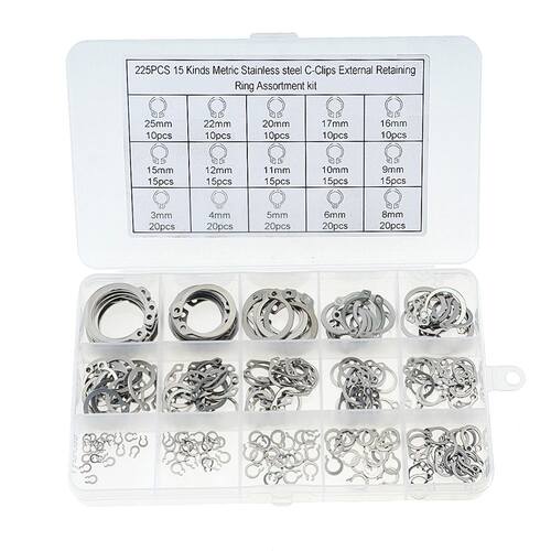 225PCS/BOX -25mm 04 Stainless Steel Internal Circlip Retai