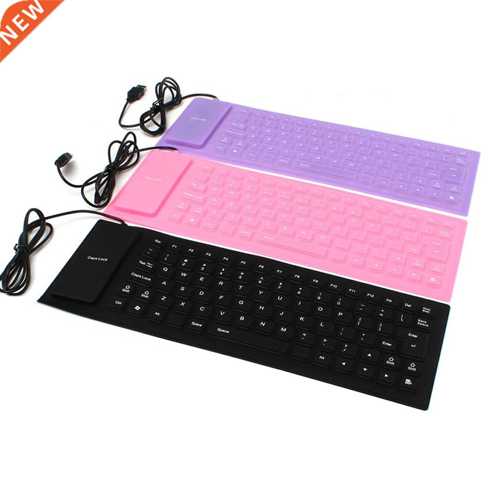 Foldable Keyboard For Laptop Notebook Portable Flexible Sili
