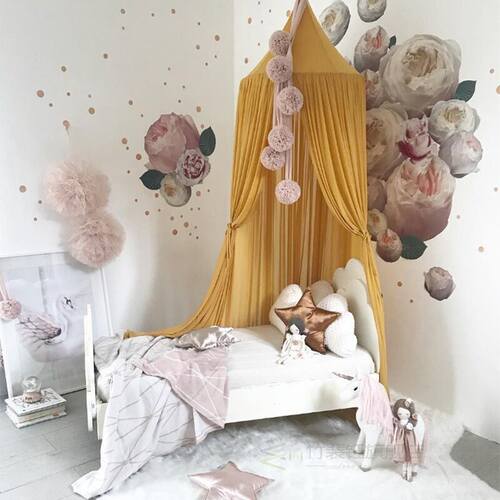 Nordic Style Princess Lace Kids Baby Bed Room Canopy Mosquit