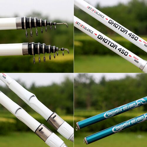 Telescopic Fishing Rod 3.6/4.5/5.4/6.3M High Carbon Travel U