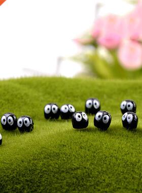 ZOCDOU 15 Pieces Black Coal Ball Small Statue Moss Doll Toy