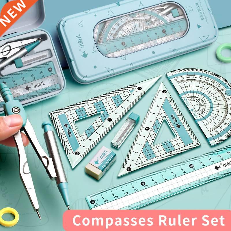Professional compasses ruler set triangle straightedge multi