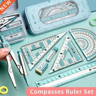 Professional compasses ruler set triangle straightedge multi