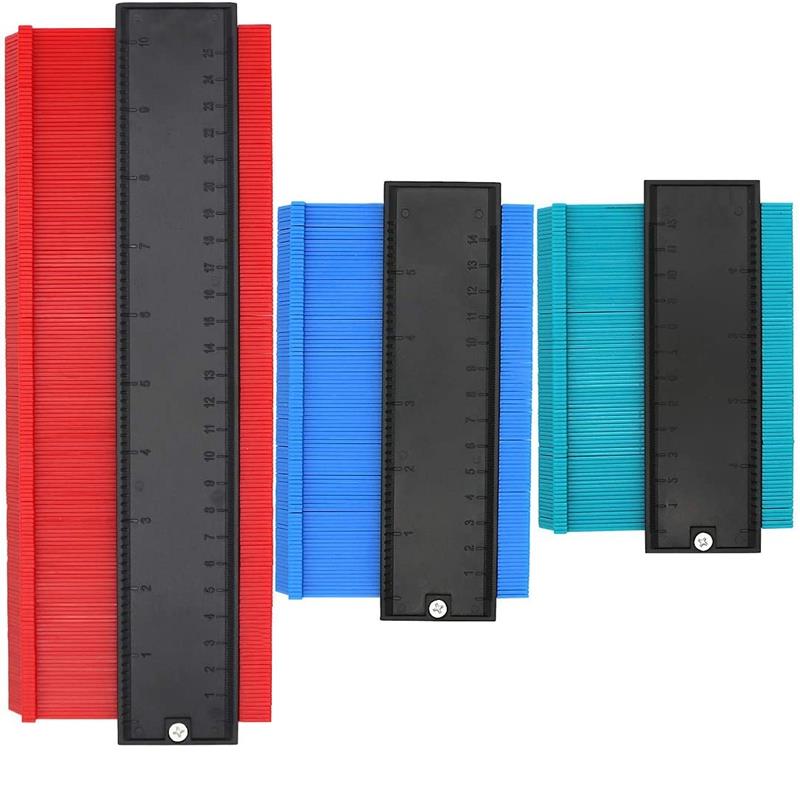 3Pcs Contour Gauge Duplior Profile Gauge Irregul Shapes