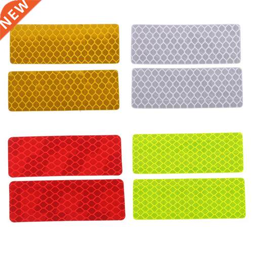 New 2 Pcs Vehicle Car Reflective Warning Strip Tape Car Bump