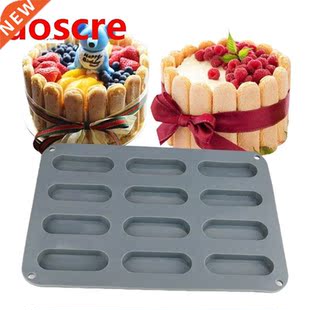 12 Cavity Silicone Mold Chocolate Candy Finger Biscuit Cake