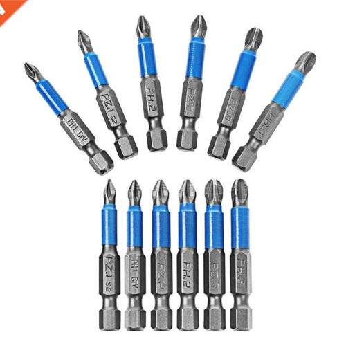 Magnetic Anti-Slip 50mm Drill Bit 12 Pcs/Set,Practical Hex S