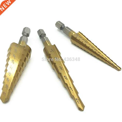 3pc Hss Step Cone Drill Bit Hole Cutter 3/16