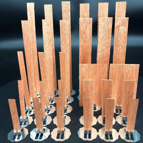 10pc 6-13cm Wooden Candles Wick With Sustainer Tab Candle Wi