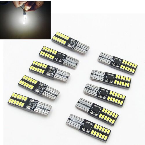 10pcs T10 LED 194 W5W 24 LED CANBUS 3014SMD ERROR FREE Car S