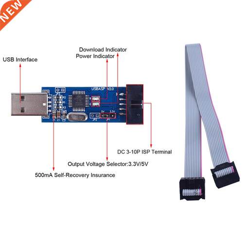 USBASP USBISP 51 AVR Programmer Downloader USB ISP USB ASP A