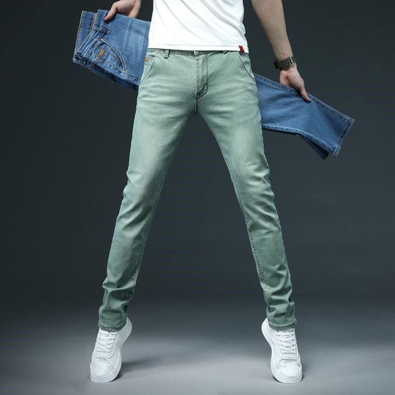 7 color men stretch skinny jeans fashion casual slim fit den