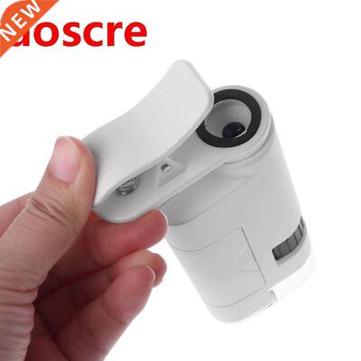 40-60X Mcroscope Wth Phone Clp LED Lamp Magnfer Loupe T