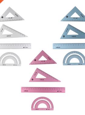 4pcs/ Set UV Aluminum Alloy Ruler Drawing Measurement Geome