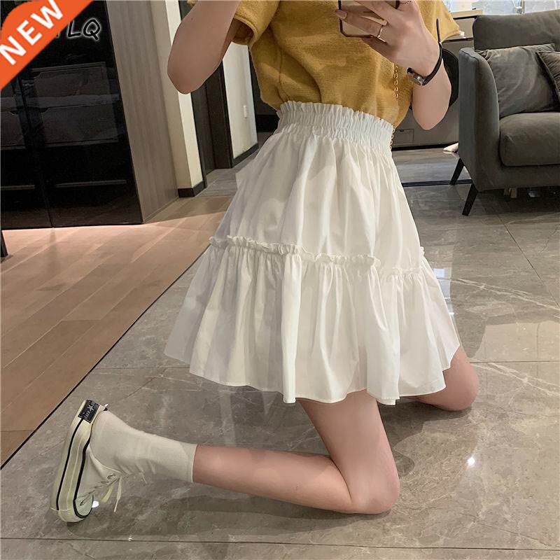 Summer 2022 White Mini Skirts Skirt Women Small High Waist A图片