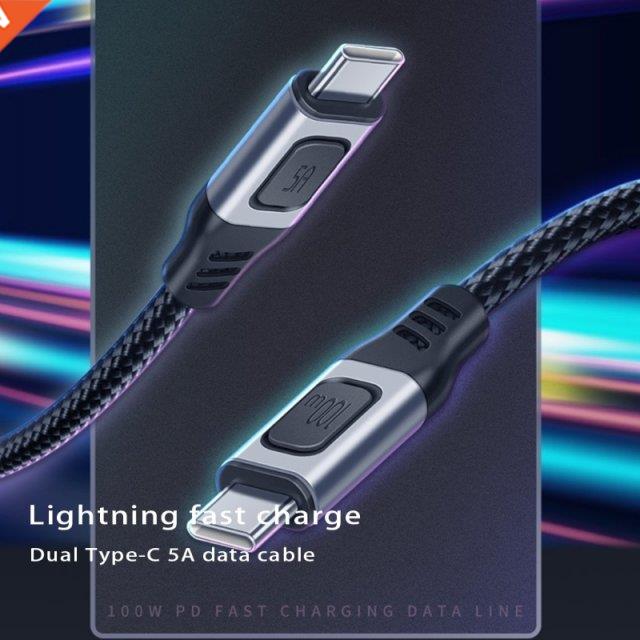 100W USB C to USB C Cable USB Type C 5A Fast Charging Cable