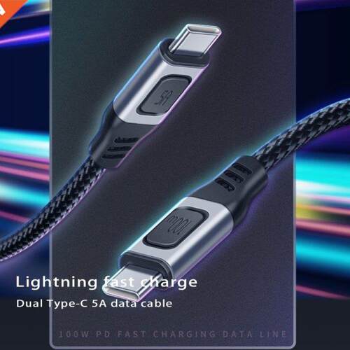 100W USB C to USB C Cable USB Type C 5A Fast Charging Cable