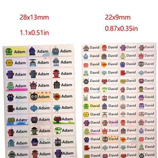 Boy Custom Name Sticker Cute Cartoon Robot Waterproof Person