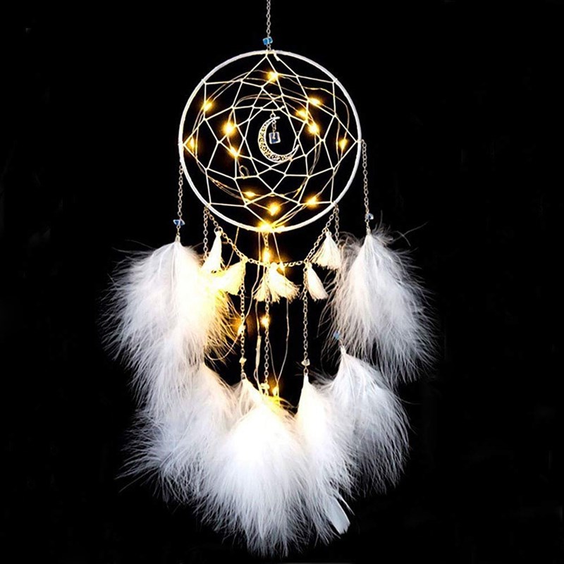 LED Dream Catcher, Handmade Dream Catchers for Bedroom Wall