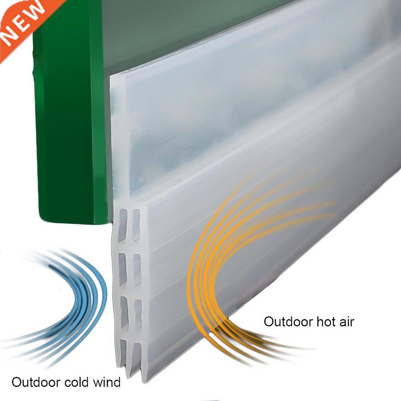 New1PC Door Sweep Silicone Bottom Seal Strip Weather Strippi