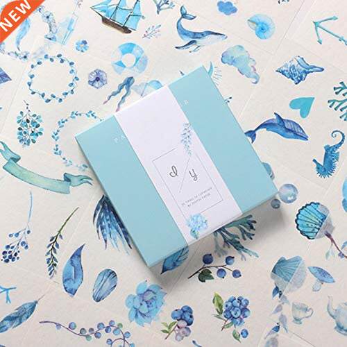 50 sheets Aqua blue ins Decorative Stickers Scrapbooking Sti