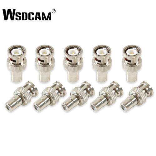 Wsdcam 10pcs/set BNC Male Jack to RCA Female Plug Straight