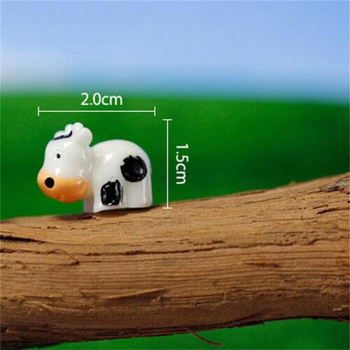 2PC miniatures cow resin crafts gnomes moss terrariums figur