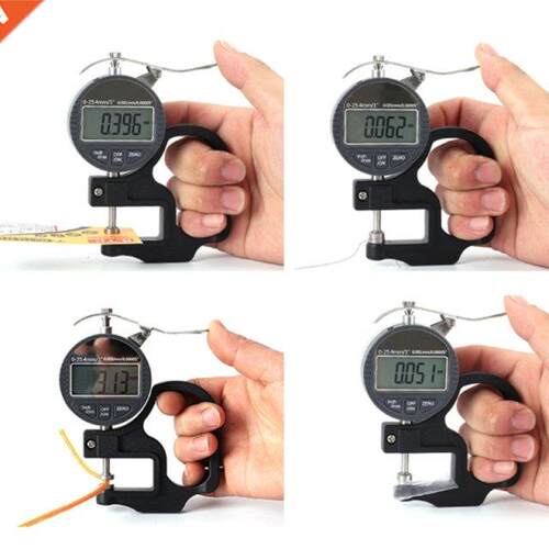 Electronic Micrometer Digital Dial Thickness Gauge w/ LCD Di