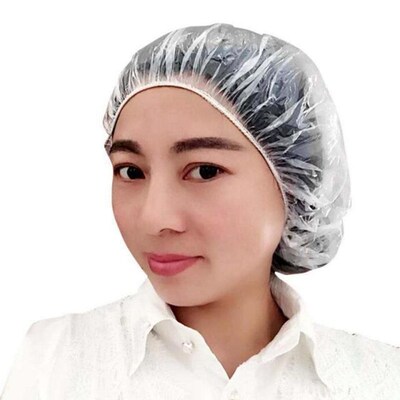 10Pcs Bath Strip Cap Pleated Anti Dust Hat Non-woven Disposa