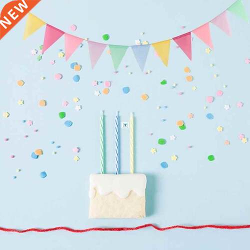 4m Multiolor Jute Linen Flags Pennant Birthday Bunting Banne
