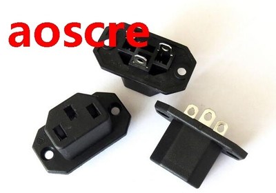 Plug all copper male female three core power plug 10A250V ba