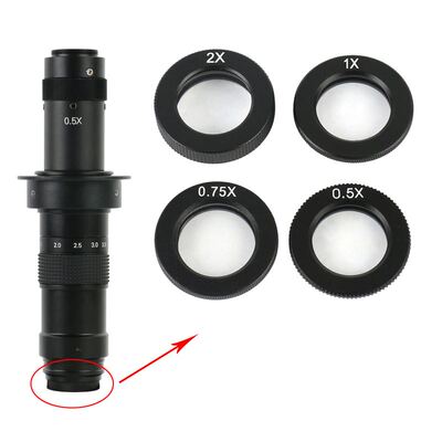 0.5X 0.75X 1X 1.5X 2.0X Barlow Auxiliary Lens 180X 300X Zoom